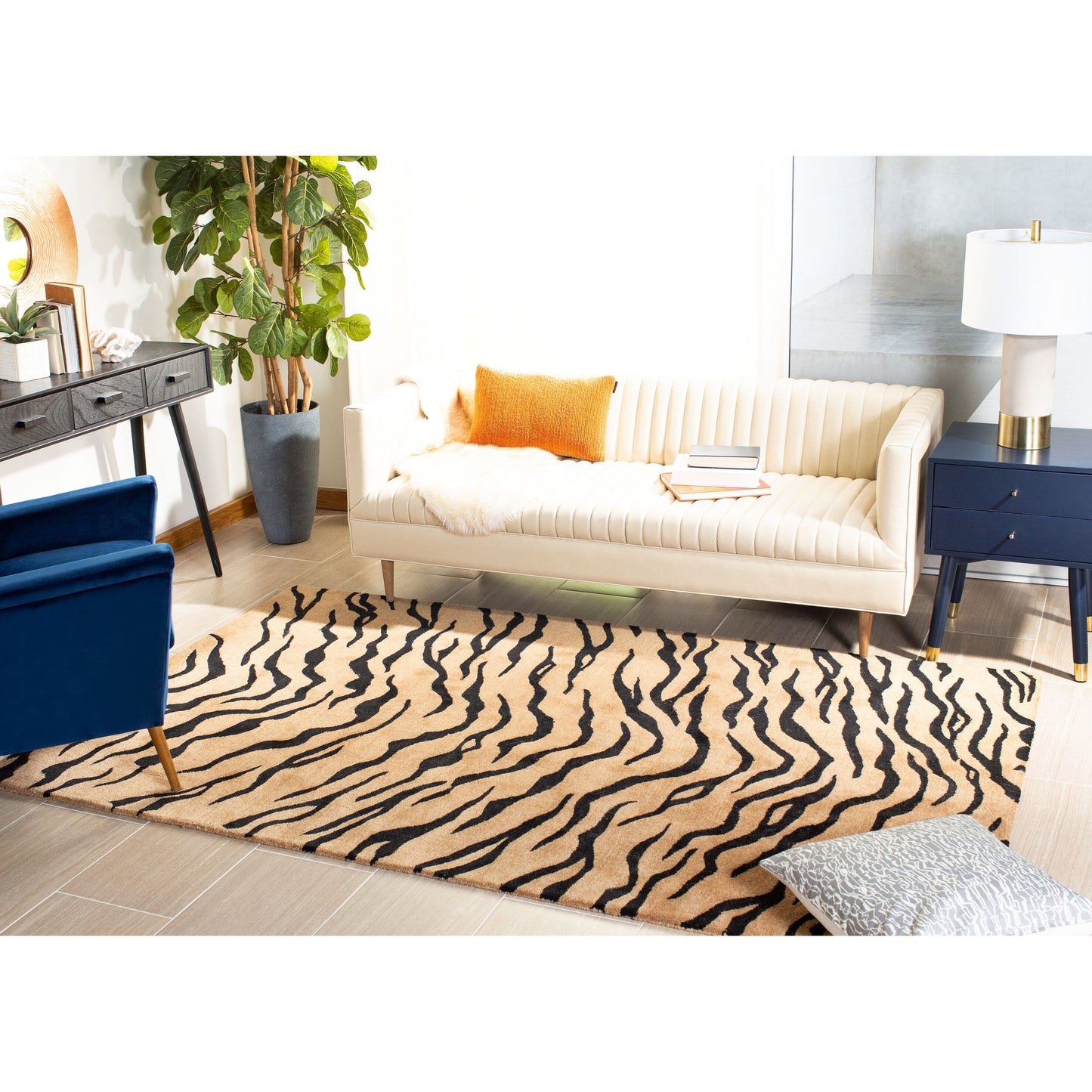 Tapis en laine fait main Soho Latoyia Tiger NZ de SAFAVIEH