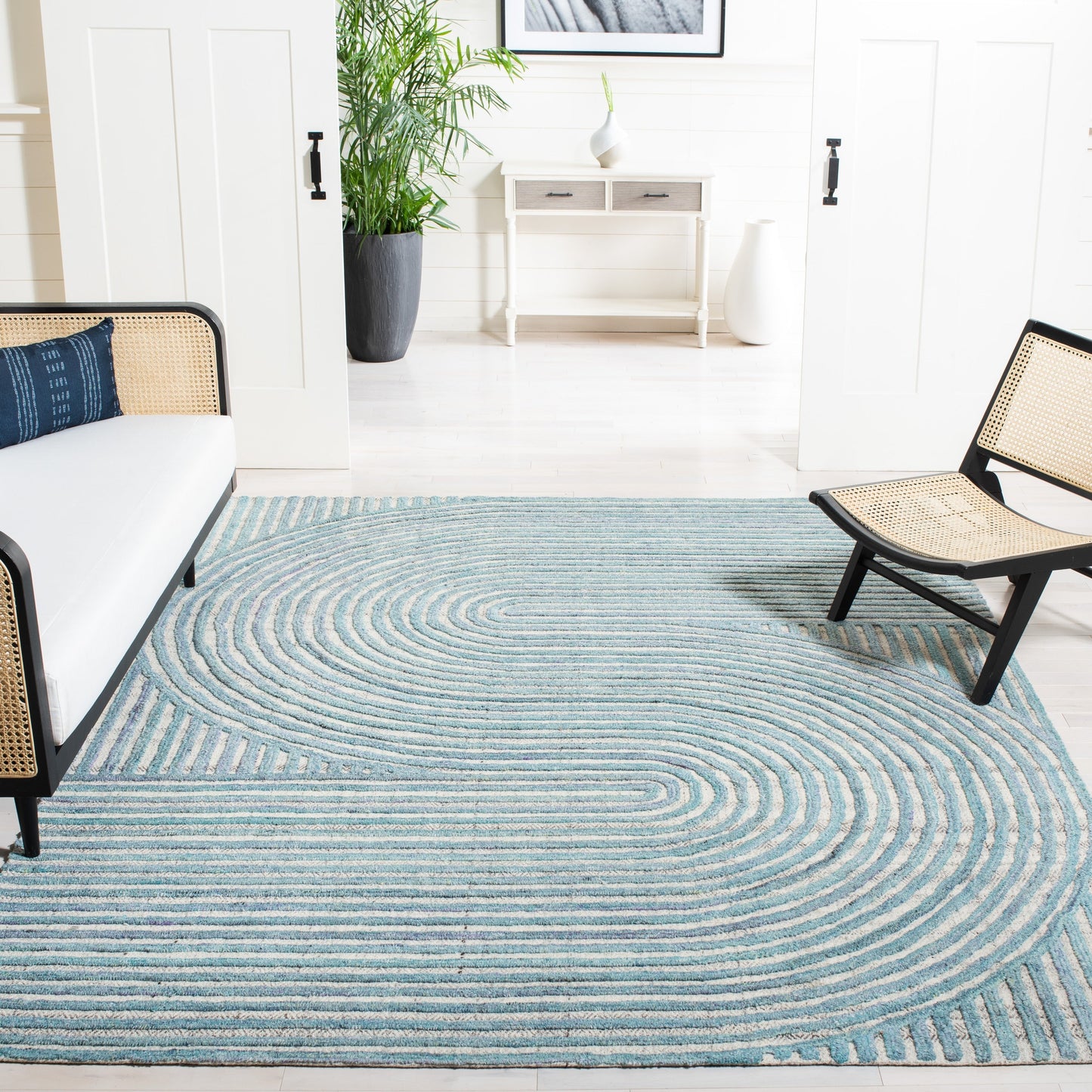Tapis abstrait en laine fait main SAFAVIEH Southampton Asha
