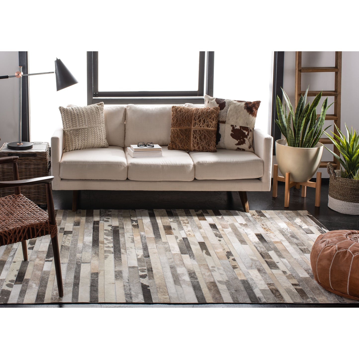Tapis en cuir moderne Tennille fait main SAFAVIEH
