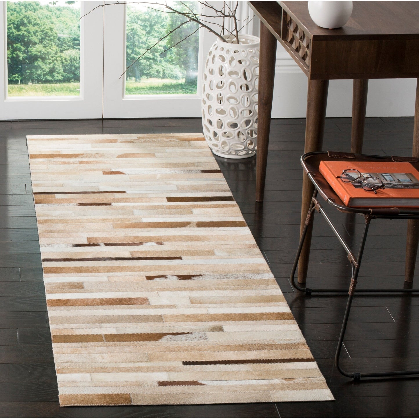 Tapis en cuir moderne Tennille fait main SAFAVIEH