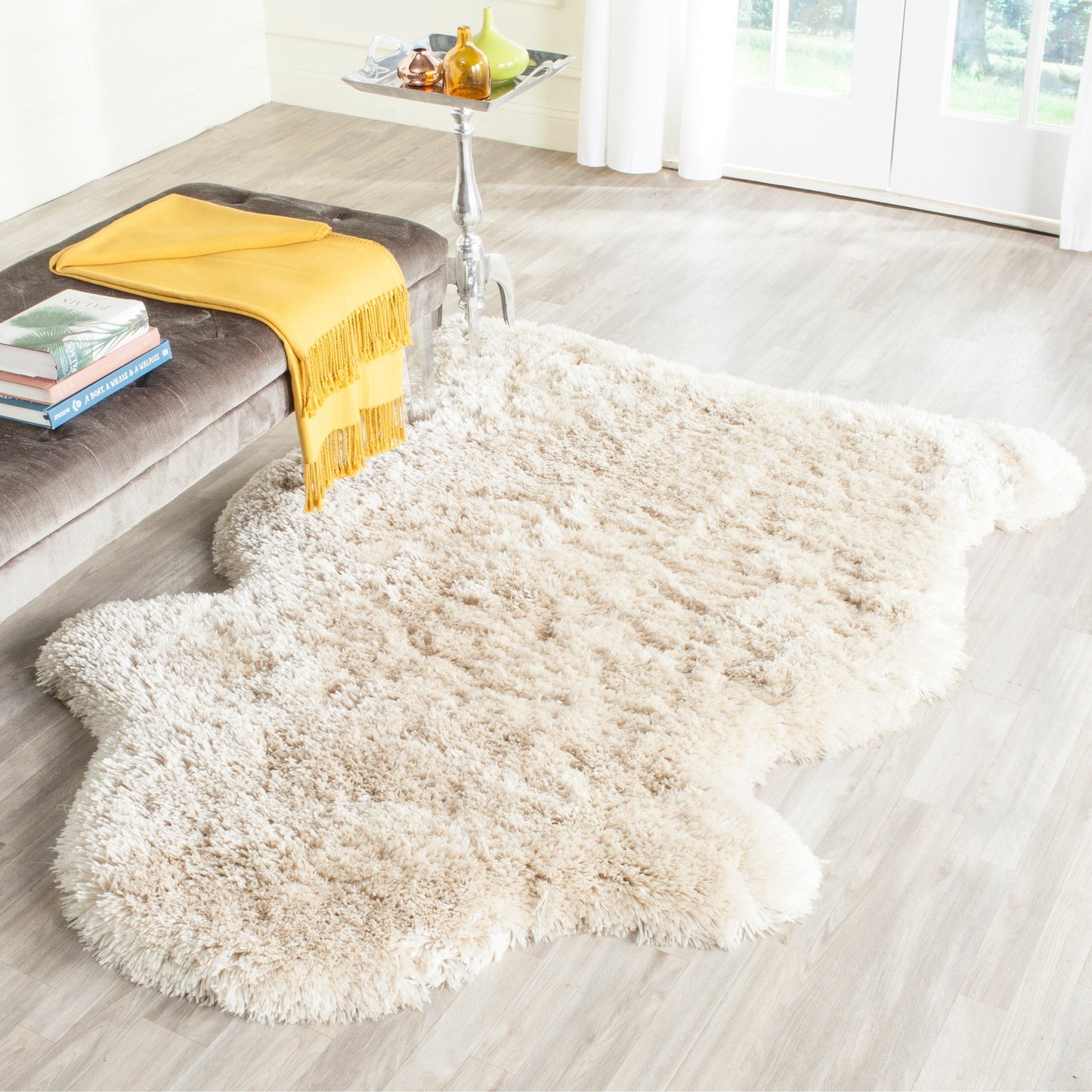 SAFAVIEH Tapis extra épais fait main Vukosava Shag Guenevere 3 pouces