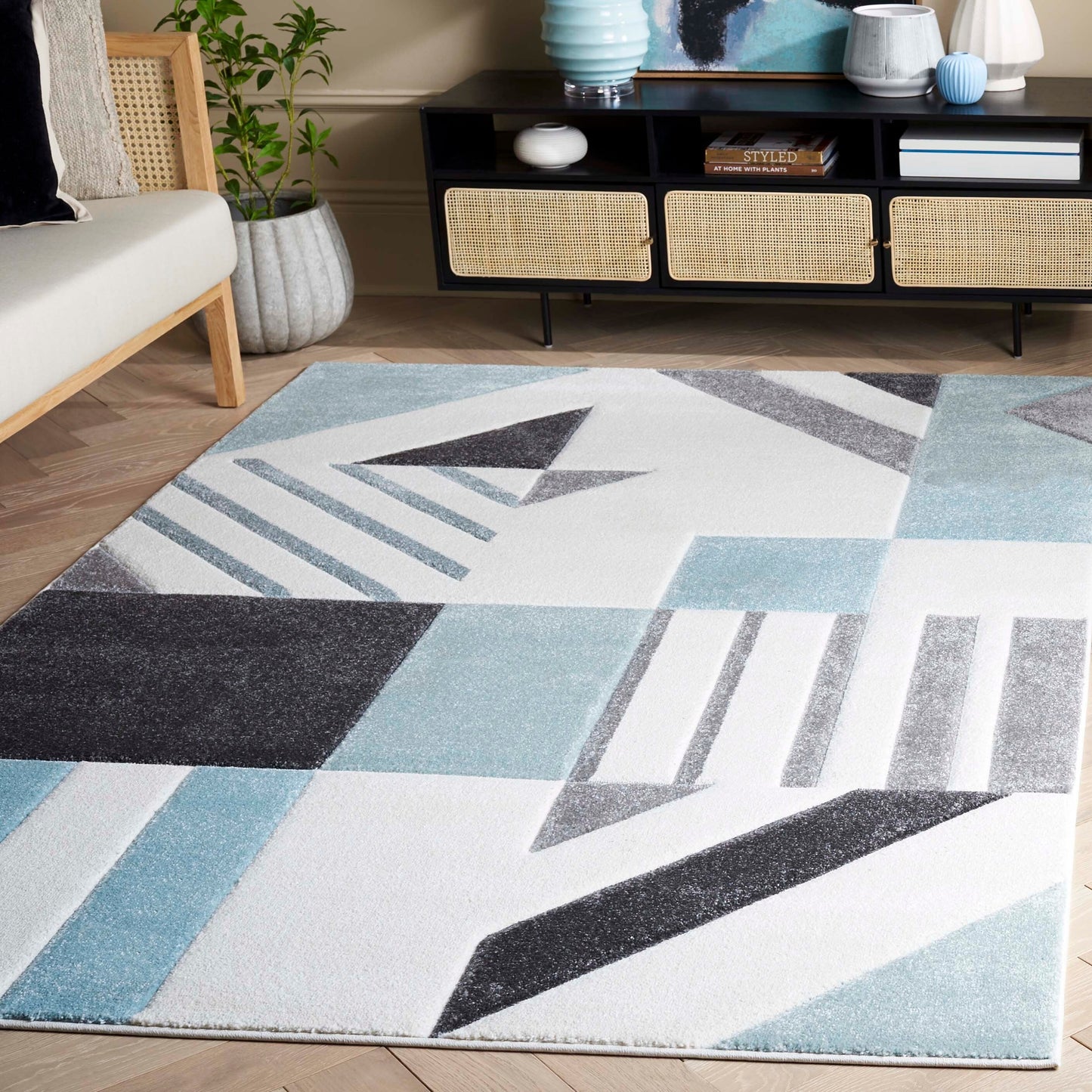 Tapis abstrait moderne du milieu du siècle SAFAVIEH Hollywood Tzana