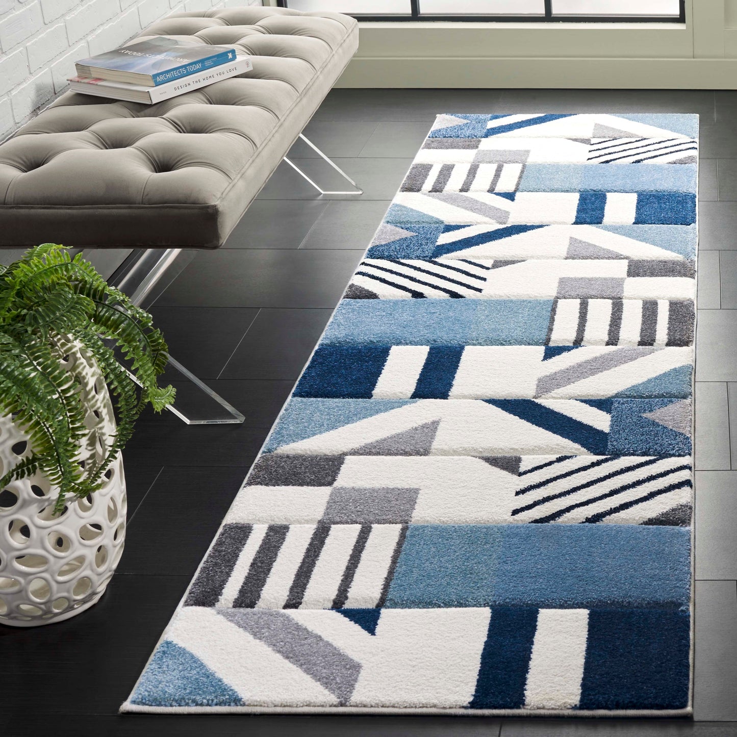 Tapis abstrait moderne du milieu du siècle SAFAVIEH Hollywood Tzana