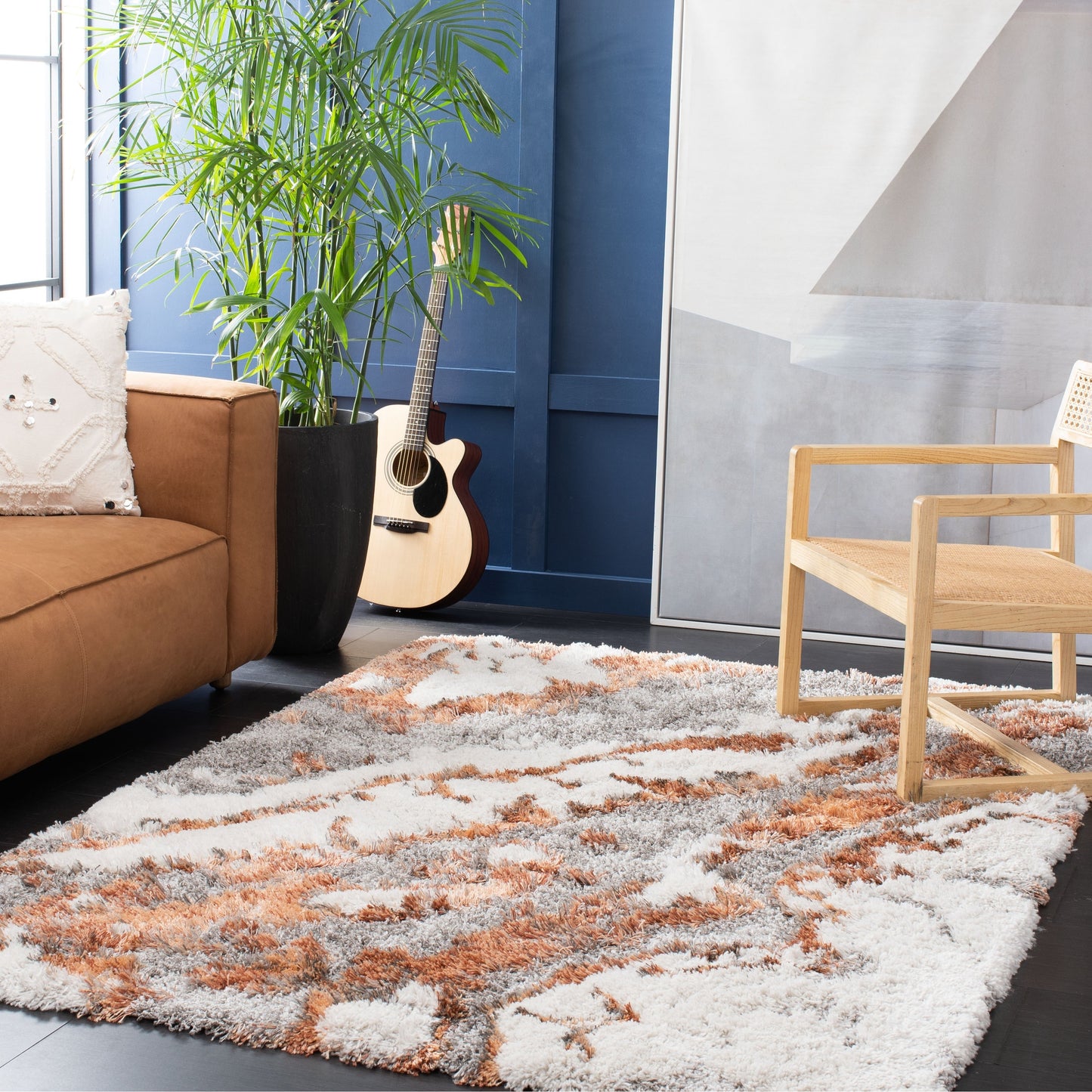 Tapis SAFAVIEH Horizon Shag Remona de 2,6 pouces d'épaisseur