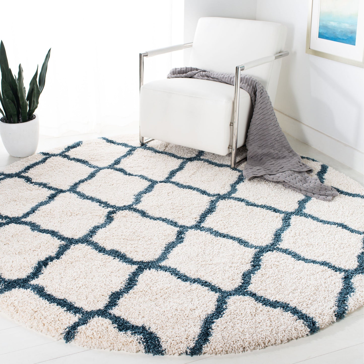 Tapis SAFAVIEH Hudson Shag Athena Trellis de 2 pouces d'épaisseur