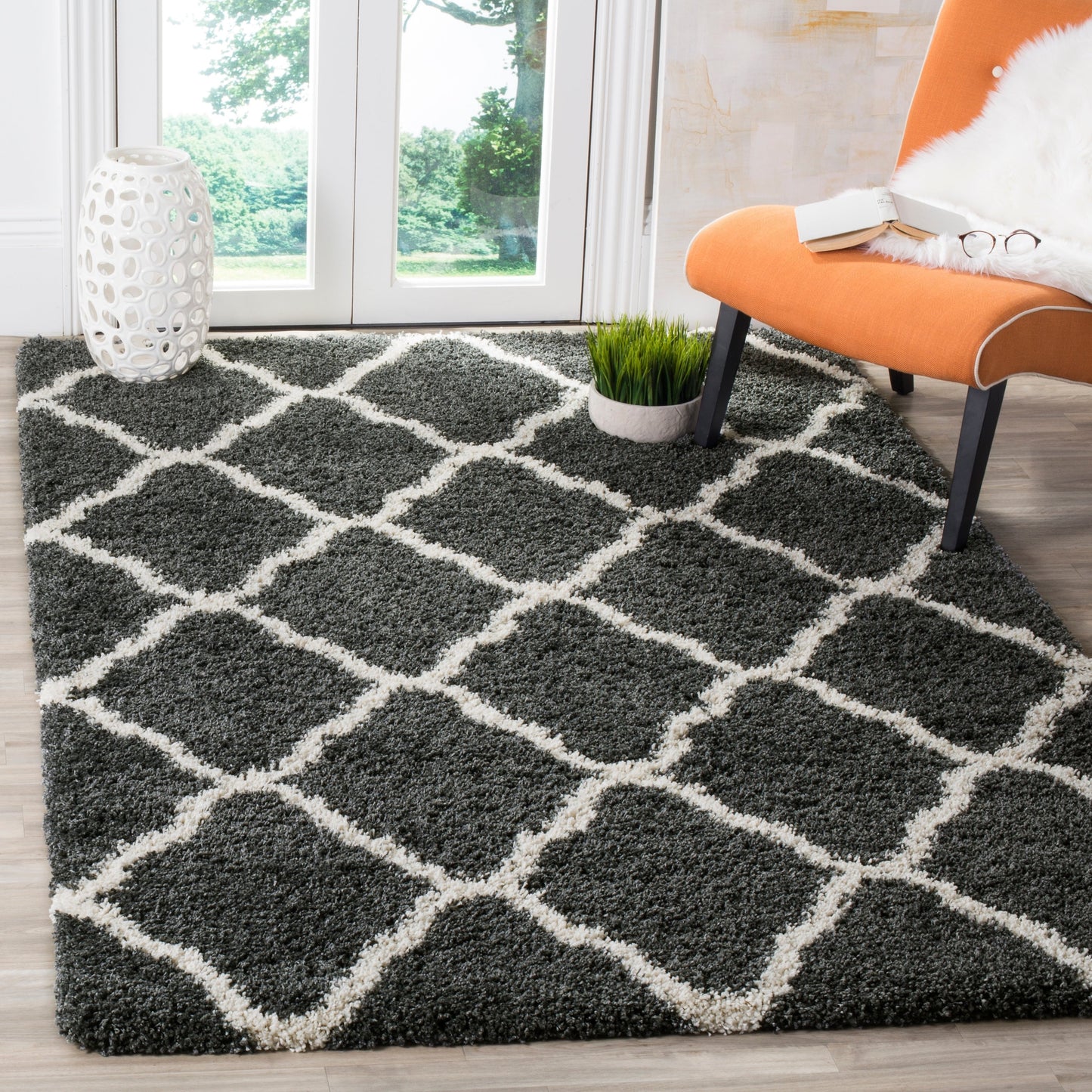 Tapis SAFAVIEH Hudson Shag Athena Trellis de 2 pouces d'épaisseur