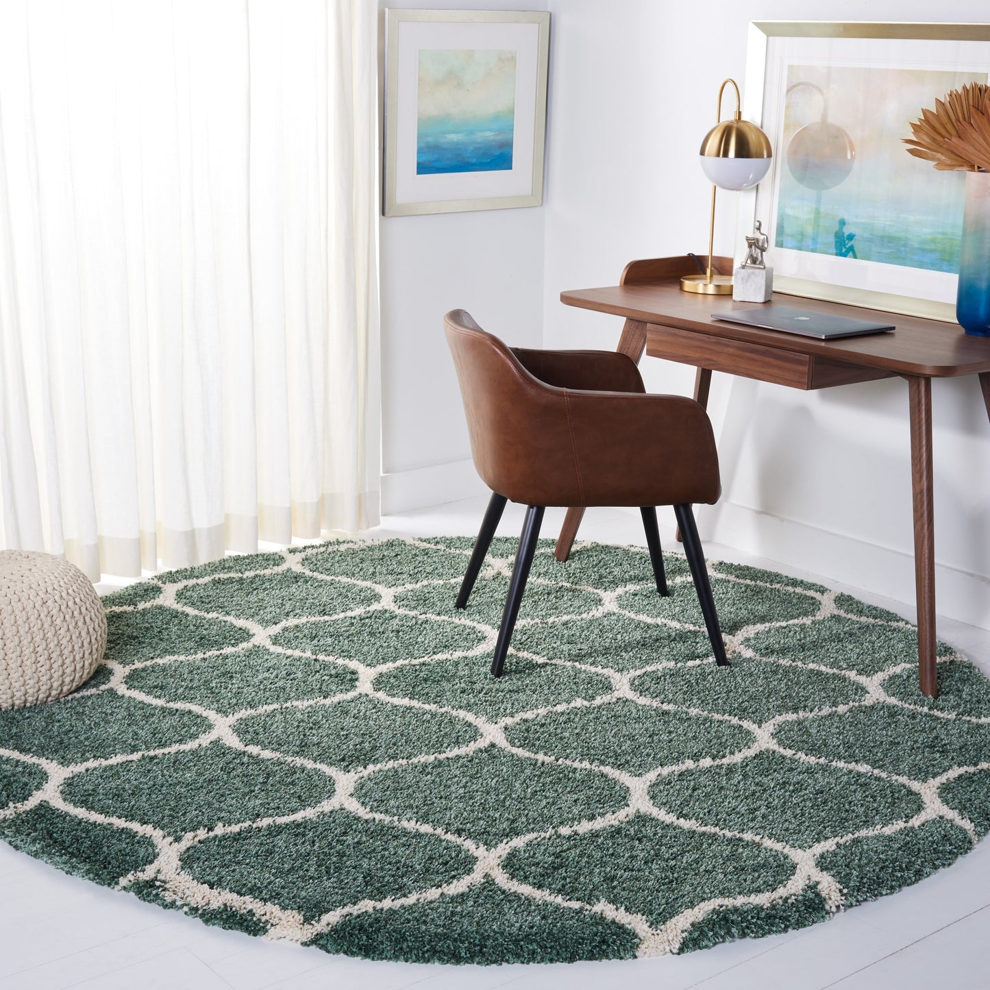Tapis SAFAVIEH Hudson Shag Pushpa Trellis de 2 pouces d'épaisseur