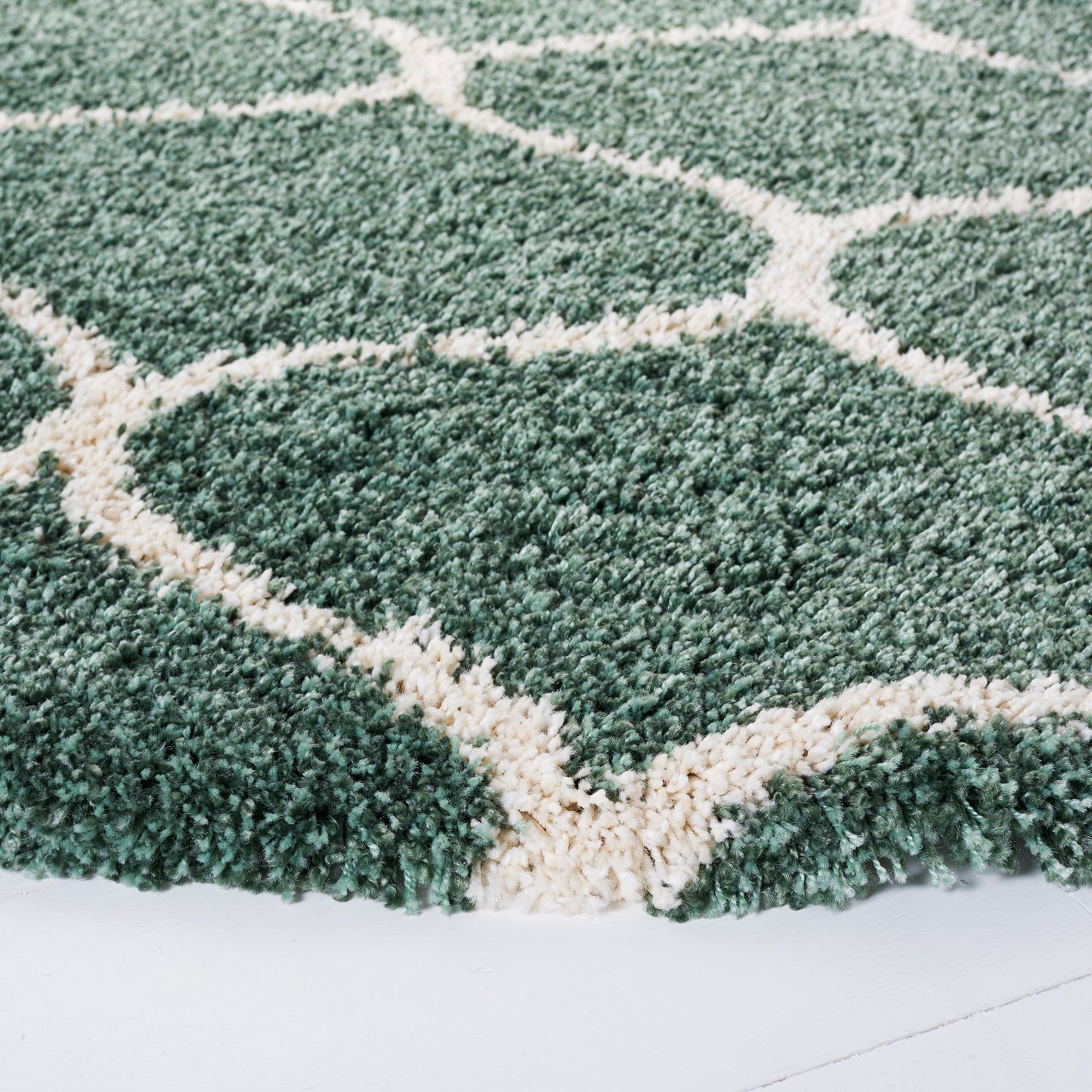 Tapis SAFAVIEH Hudson Shag Pushpa Trellis de 2 pouces d'épaisseur