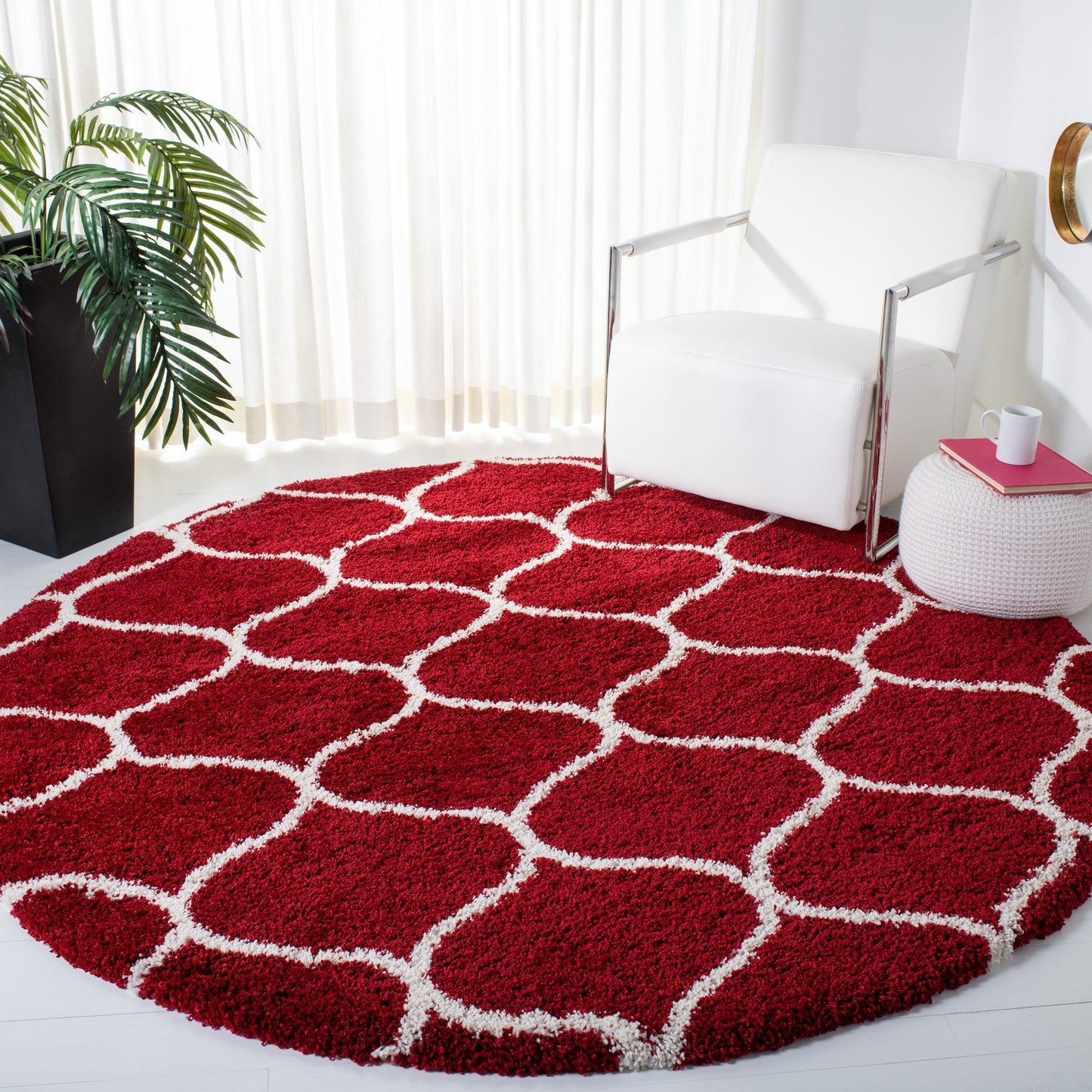 Tapis SAFAVIEH Hudson Shag Pushpa Trellis de 2 pouces d'épaisseur