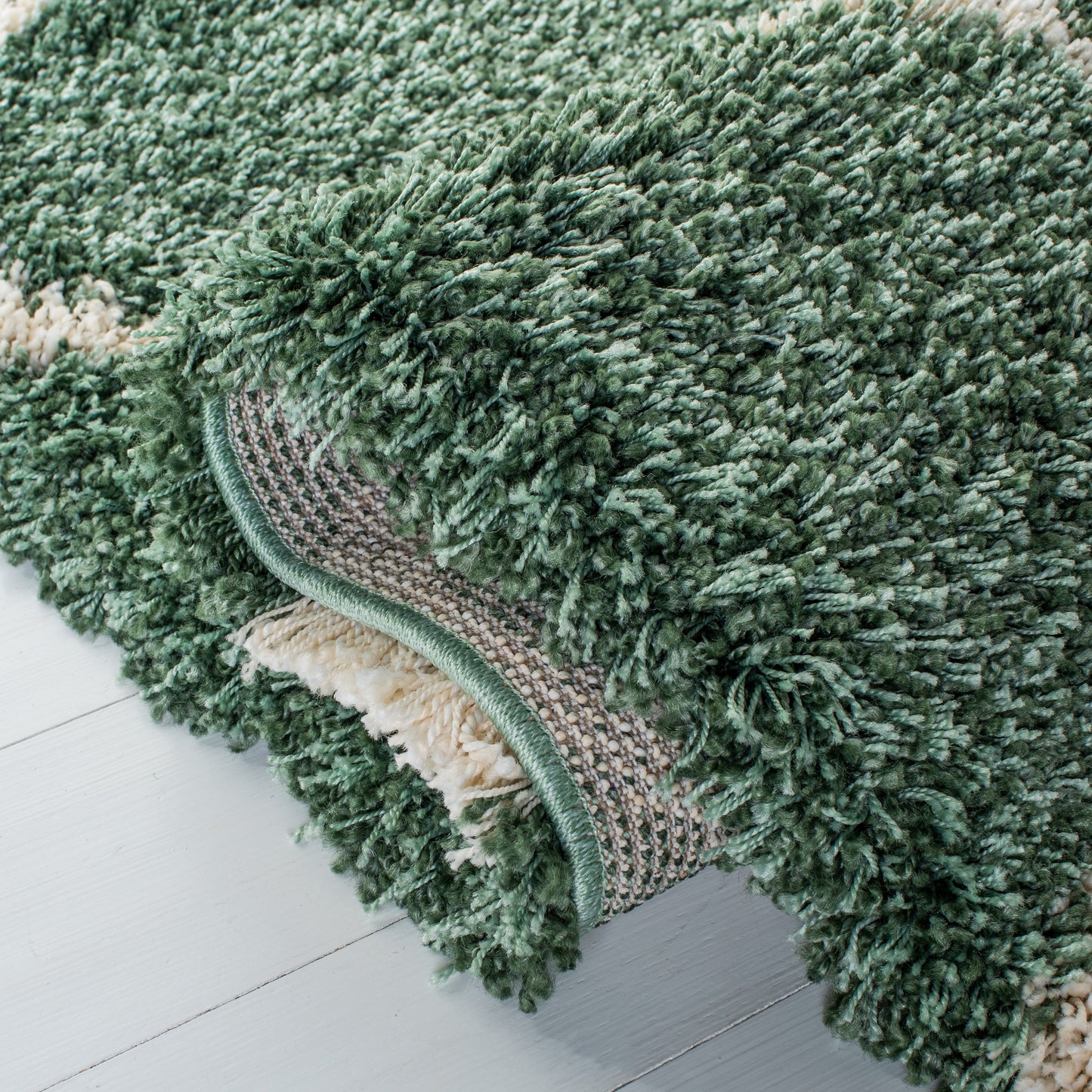 Tapis SAFAVIEH Hudson Shag Pushpa Trellis de 2 pouces d'épaisseur