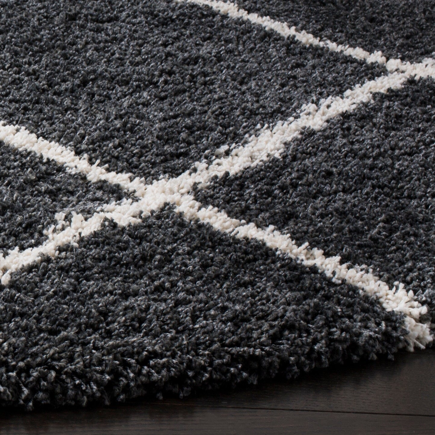 Tapis SAFAVIEH Hudson Shag Raili Diamond Treillis de 2 pouces d'épaisseur