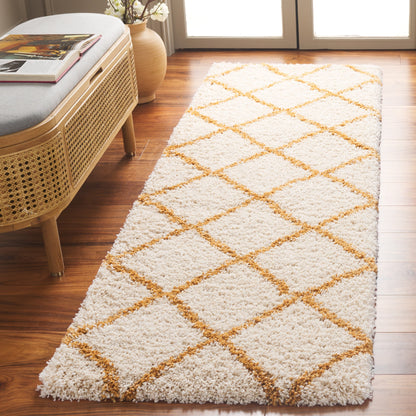 Tapis SAFAVIEH Hudson Shag Raili Diamond Treillis de 2 pouces d'épaisseur