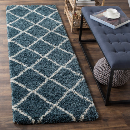 Tapis SAFAVIEH Hudson Shag Raili Diamond Treillis de 2 pouces d'épaisseur