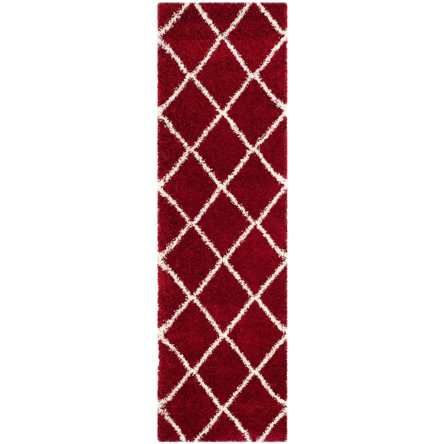 Tapis SAFAVIEH Hudson Shag Raili Diamond Treillis de 2 pouces d'épaisseur