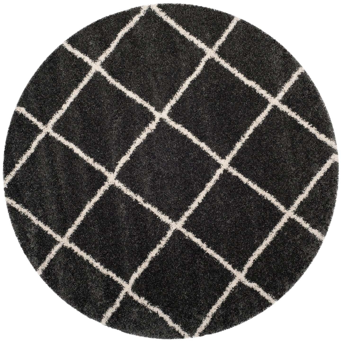 Tapis SAFAVIEH Hudson Shag Raili Diamond Treillis de 2 pouces d'épaisseur