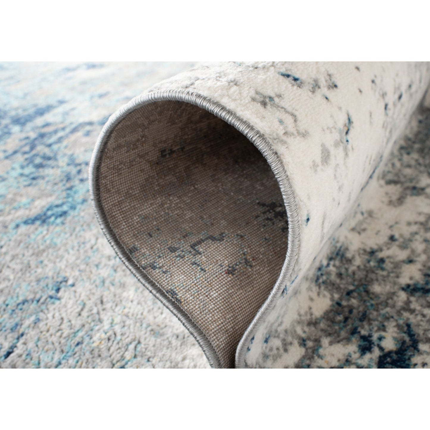 Tapis abstrait moderne SAFAVIEH Jasper Shreya - Gris/Bleu - 8' x 10'