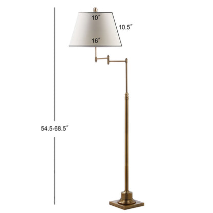 Lampadaire pivotant doré SAFAVIEH Lighting Tracee de 60 pouces - 16 x 16 x 54,5-68,5 - 16 L x 16 P x 69 H