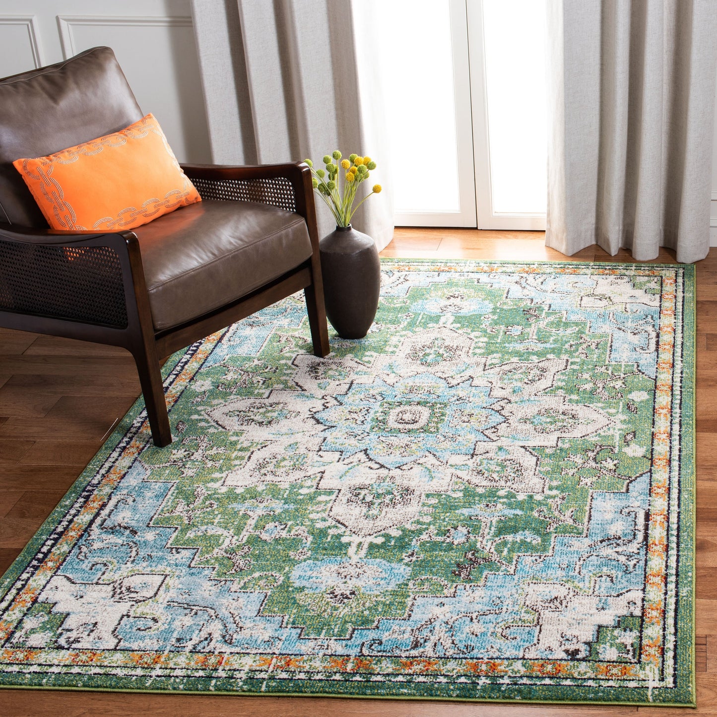 SAFAVIEH Tapis Madison Katelijne Boho médaillon vieilli