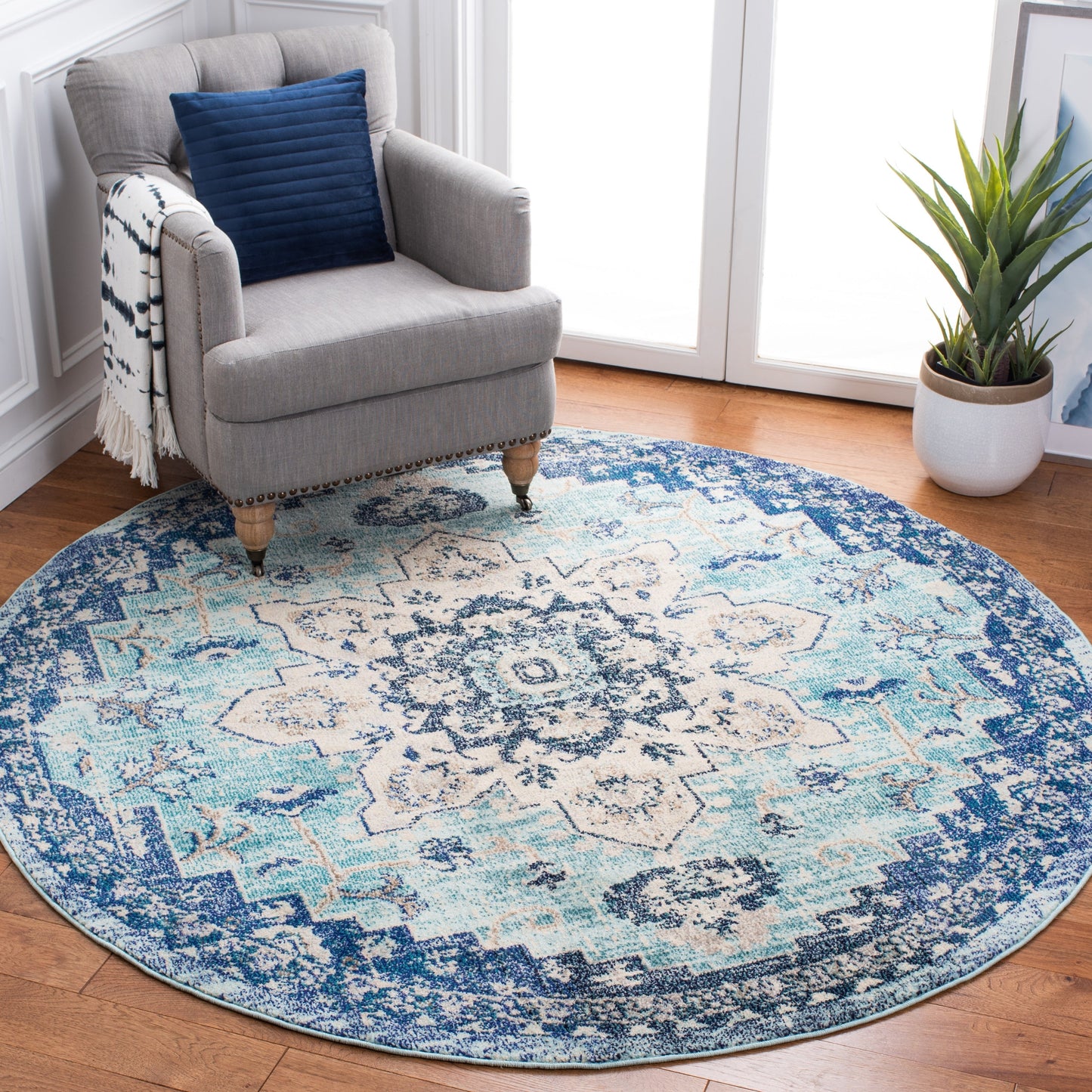 SAFAVIEH Tapis Madison Katelijne Boho médaillon vieilli