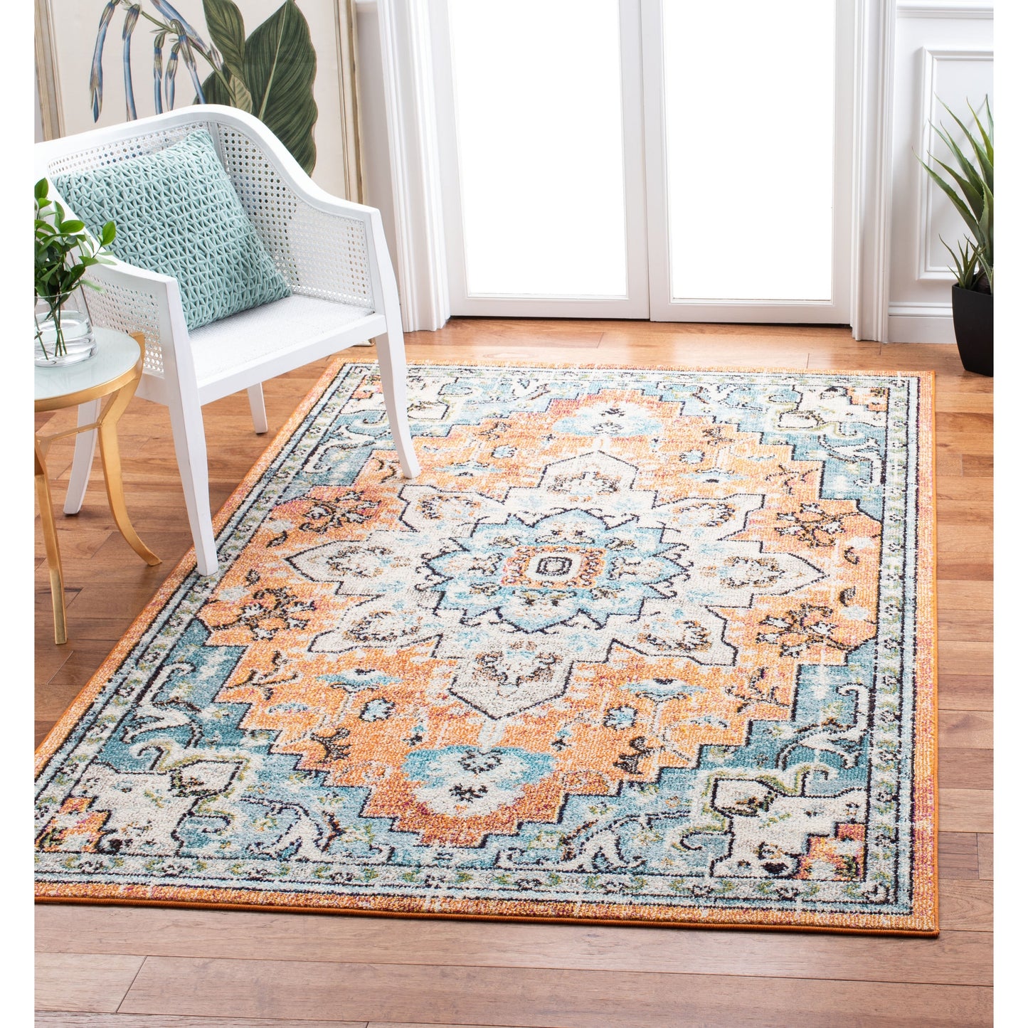 SAFAVIEH Tapis Madison Katelijne Boho médaillon vieilli