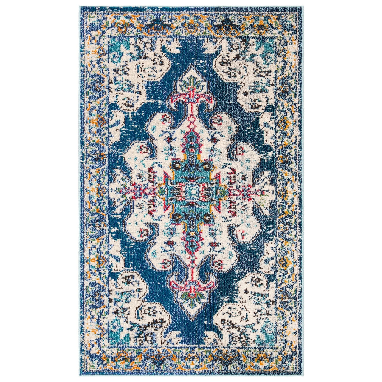 Tapis décoratif SAFAVIEH Madison Marilou Boho Medallion effet vieilli