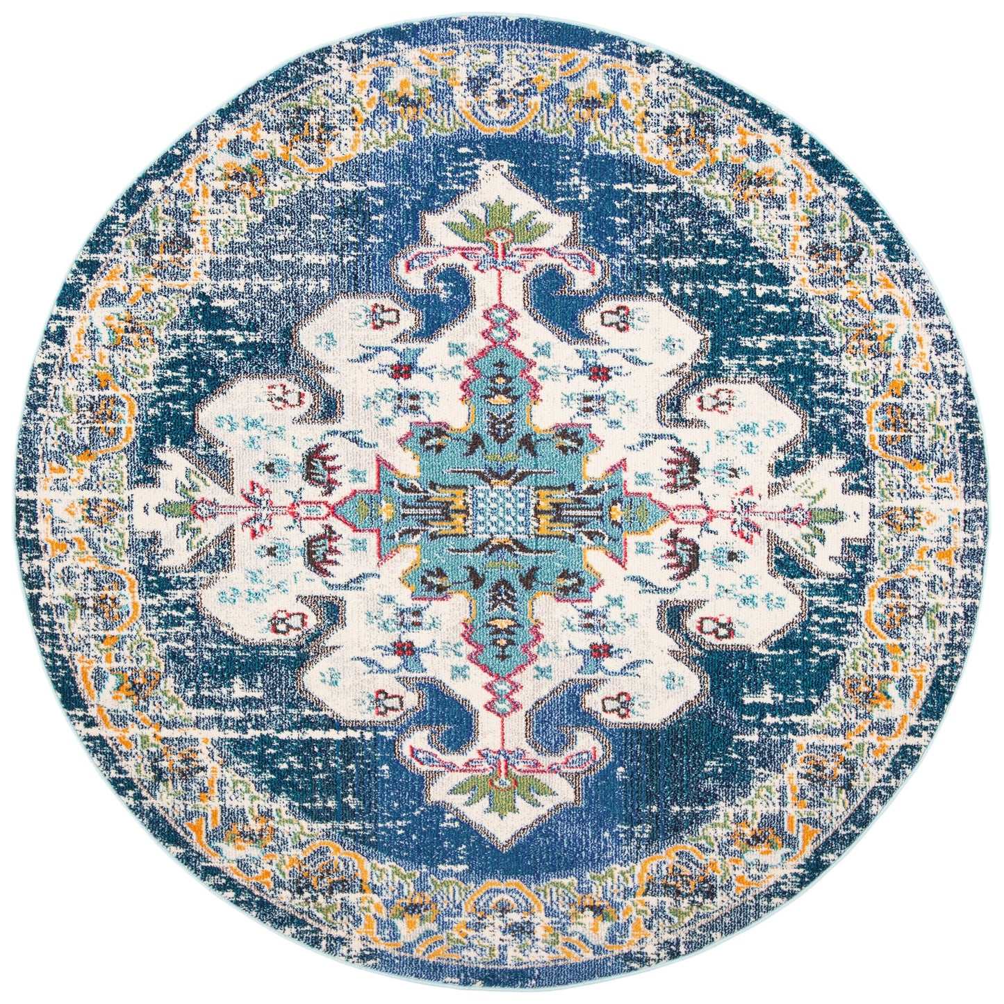Tapis décoratif SAFAVIEH Madison Marilou Boho Medallion effet vieilli