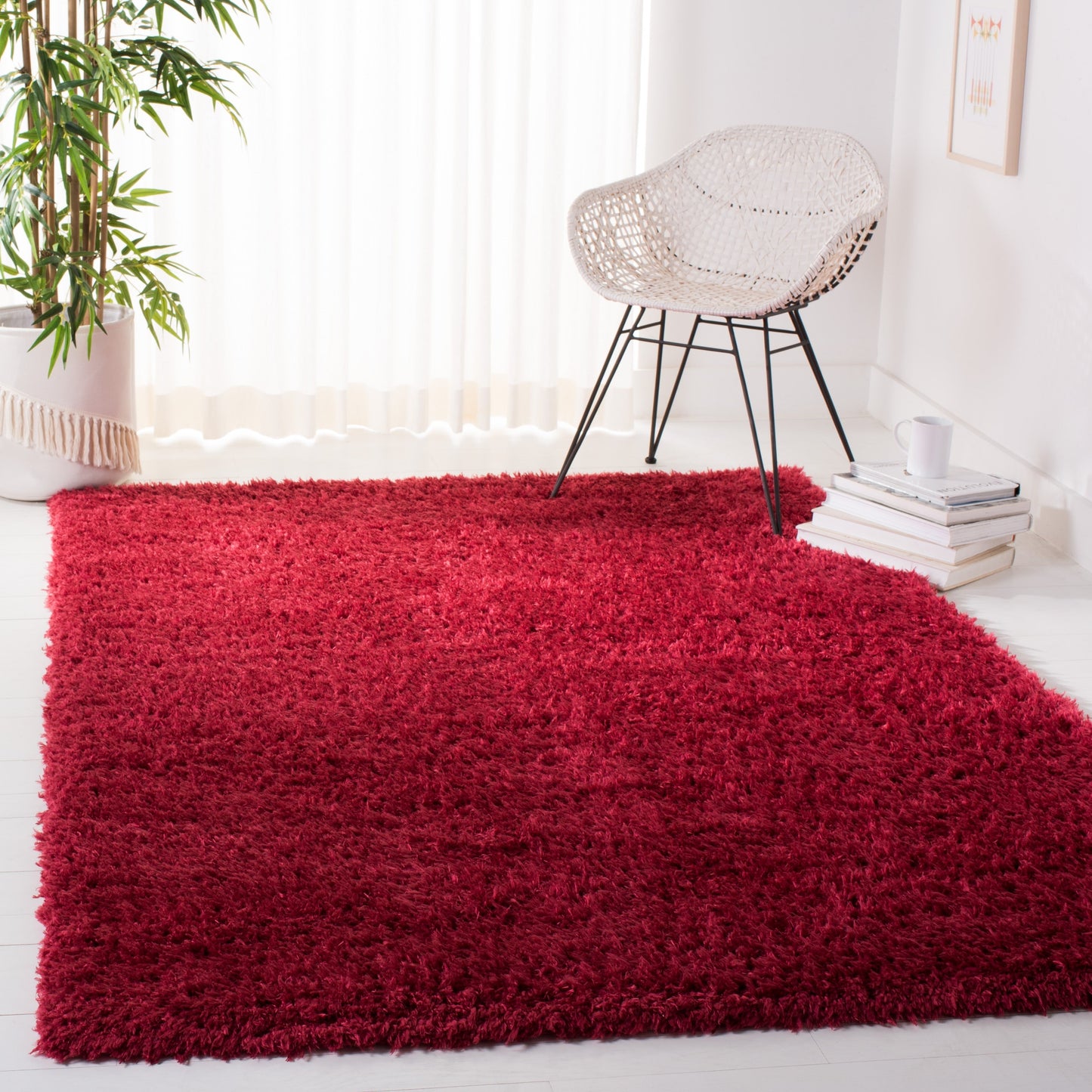 Tapis SAFAVIEH Madrid Shag Soledad solide de 2 pouces d'épaisseur