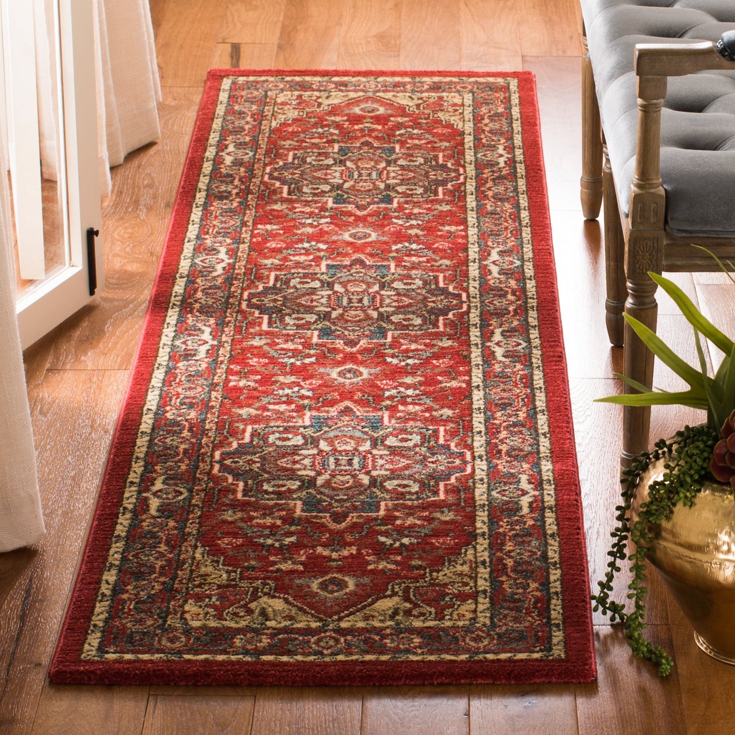 Tapis SAFAVIEH Mahal Beverley Traditional Grandeur Rouge/Naturel