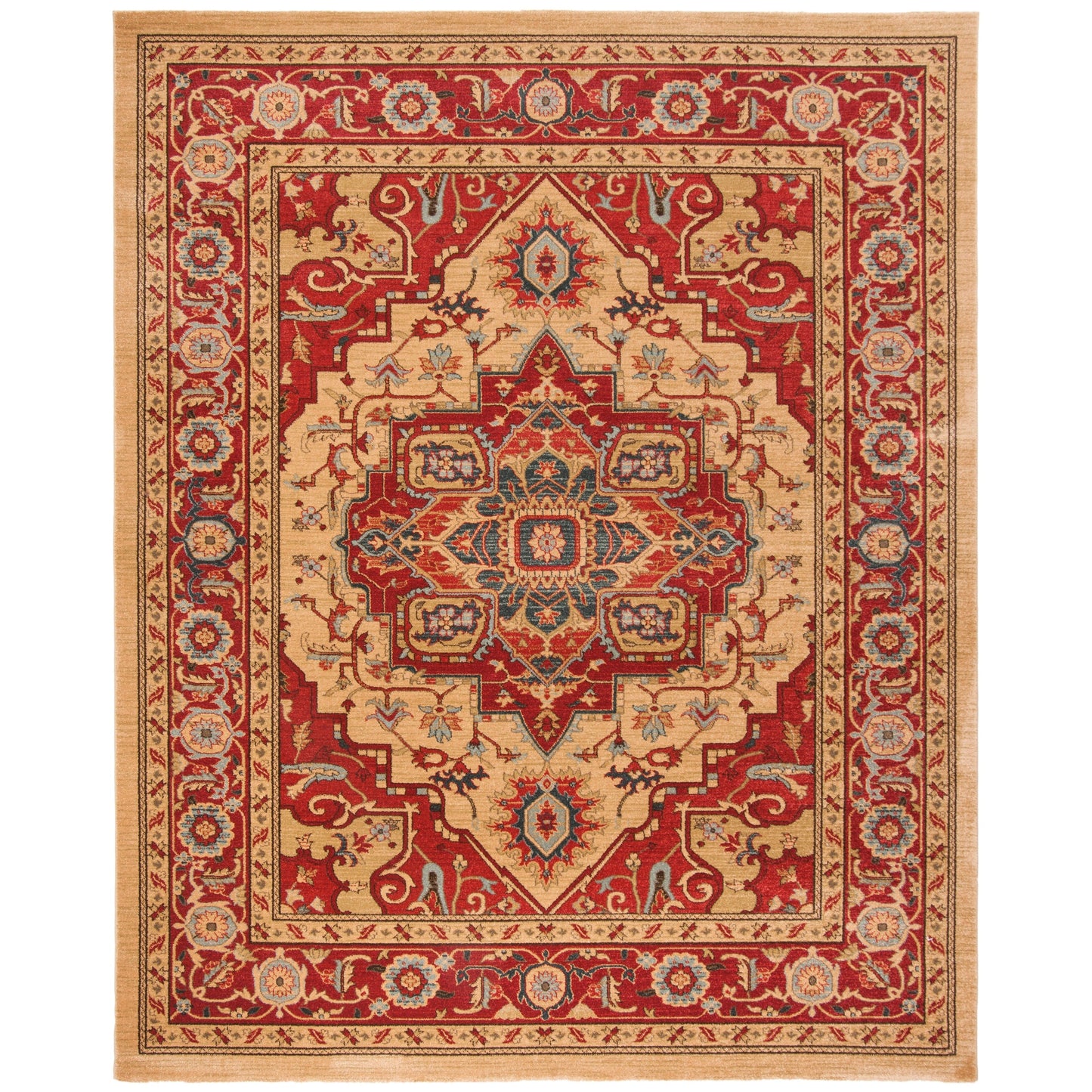 Tapis SAFAVIEH Mahal Beverley Traditional Grandeur Rouge/Naturel