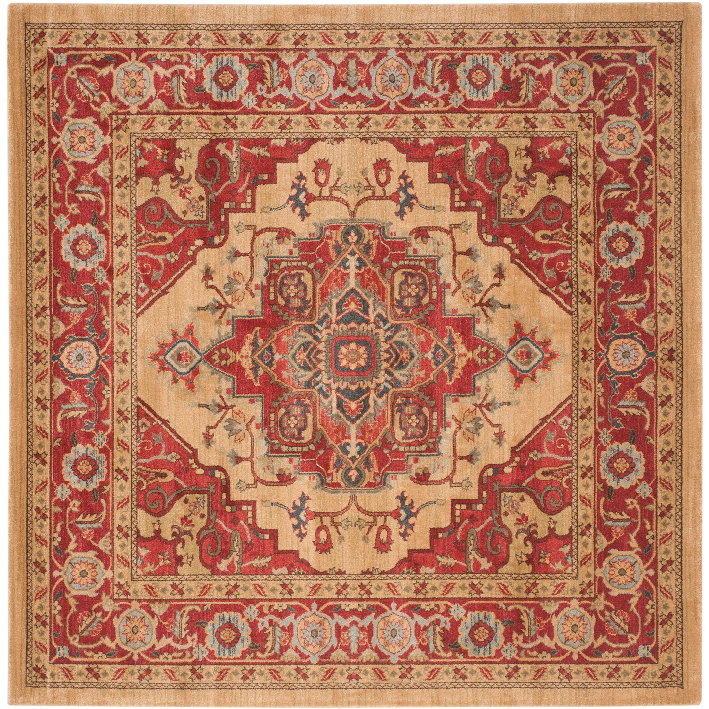 Tapis SAFAVIEH Mahal Beverley Traditional Grandeur Rouge/Naturel