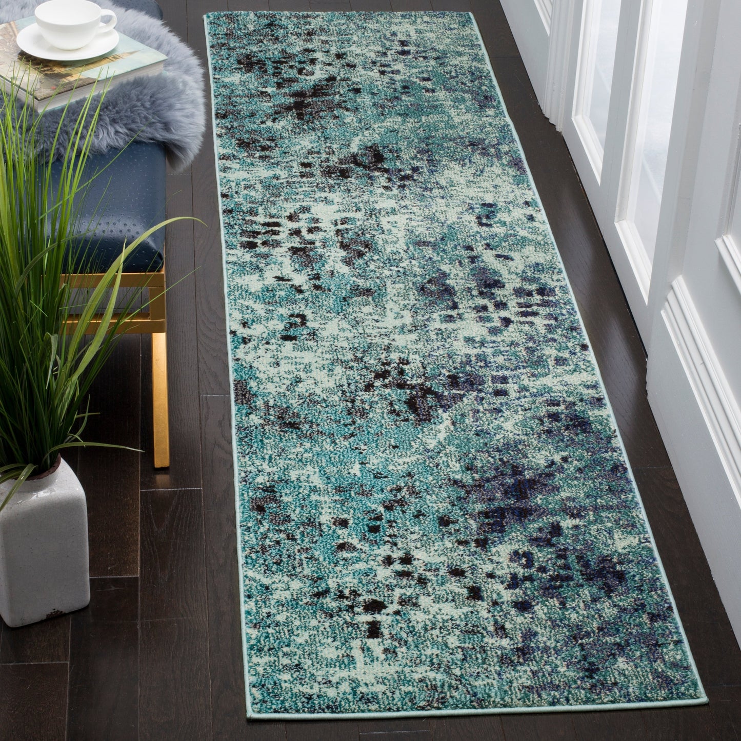Tapis SAFAVIEH Monaco Panna Boho abstrait moderne aquarelle