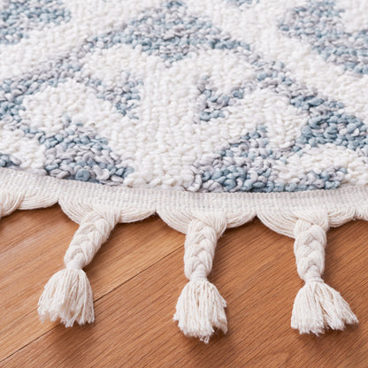 SAFAVIEH Tapis à poils longs marocains à pampilles Berneice Boho Tribal 2 pouces d'épaisseur