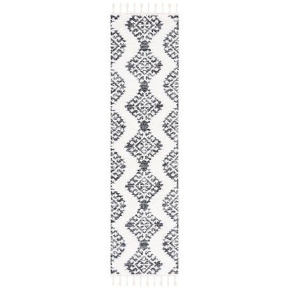 SAFAVIEH Tapis à poils longs marocains à pampilles Berneice Boho Tribal 2 pouces d'épaisseur