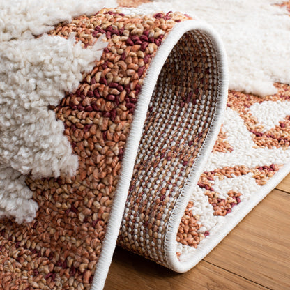 SAFAVIEH Tapis à poils longs marocains à pampilles Berneice Boho Tribal 2 pouces d'épaisseur