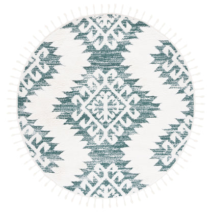 SAFAVIEH Tapis à poils longs marocains à pampilles Berneice Boho Tribal 2 pouces d'épaisseur