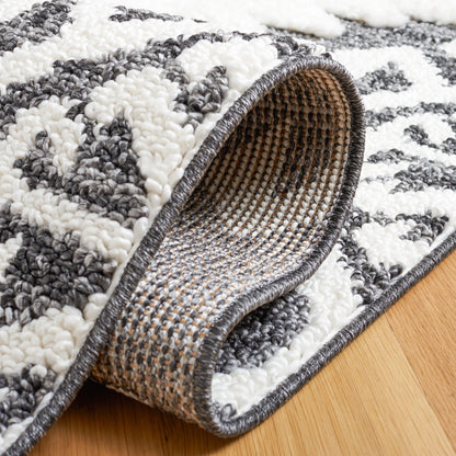 SAFAVIEH Tapis à poils longs marocains à pampilles Berneice Boho Tribal 2 pouces d'épaisseur