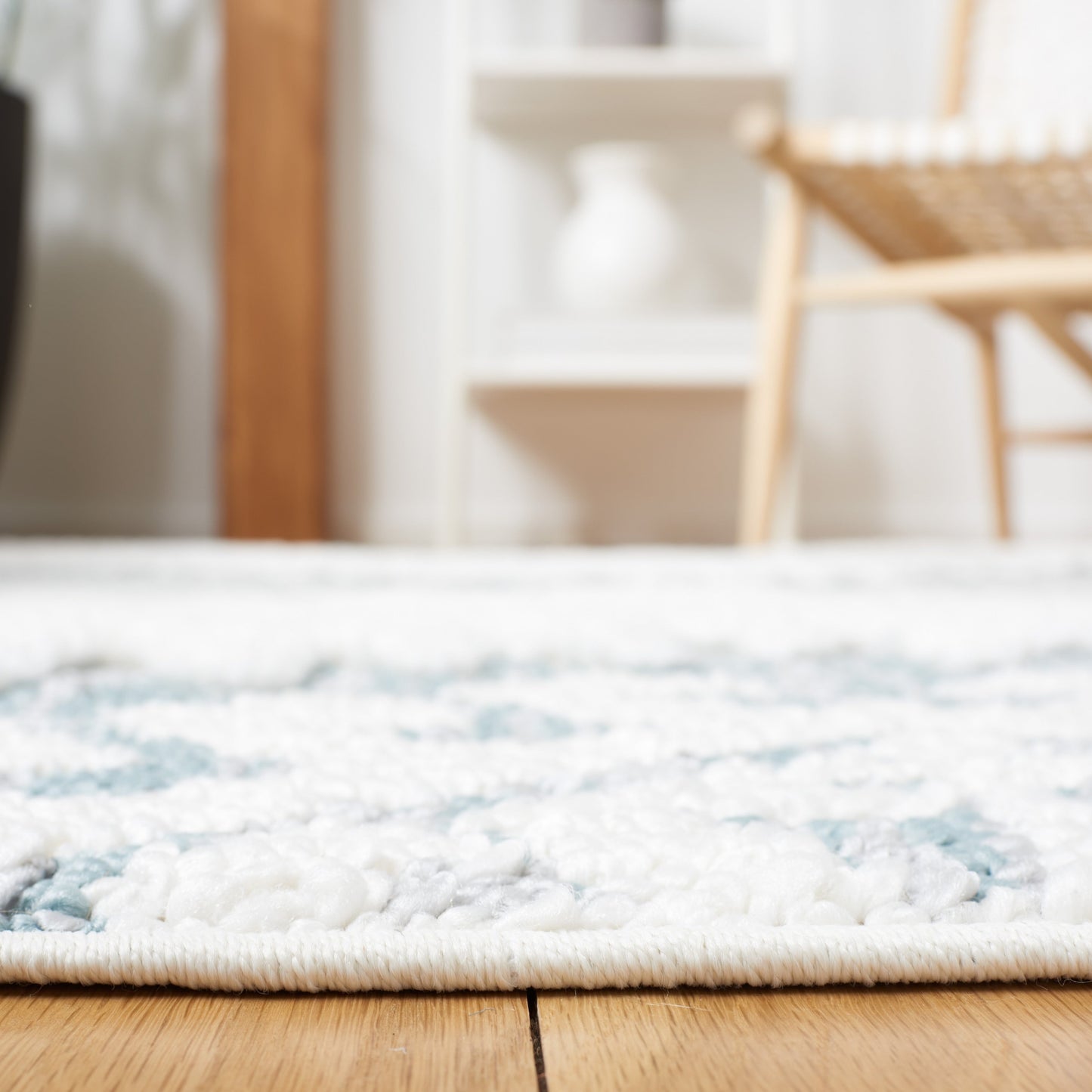 SAFAVIEH Tapis à poils longs marocains à pampilles Berneice Boho Tribal 2 pouces d'épaisseur