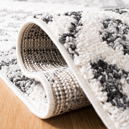 SAFAVIEH Tapis à poils longs marocains à pampilles Berneice Boho Tribal 2 pouces d'épaisseur