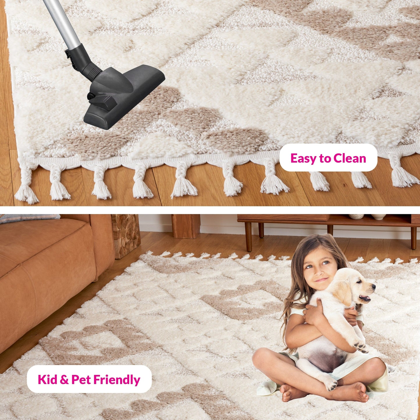 Tapis marocain à poils longs SAFAVIEH Delores, 5 cm d'épaisseur