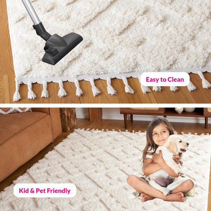 Tapis marocain à poils longs SAFAVIEH Delores, 5 cm d'épaisseur