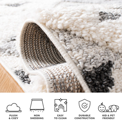 Tapis marocain à poils longs SAFAVIEH Delores, 5 cm d'épaisseur