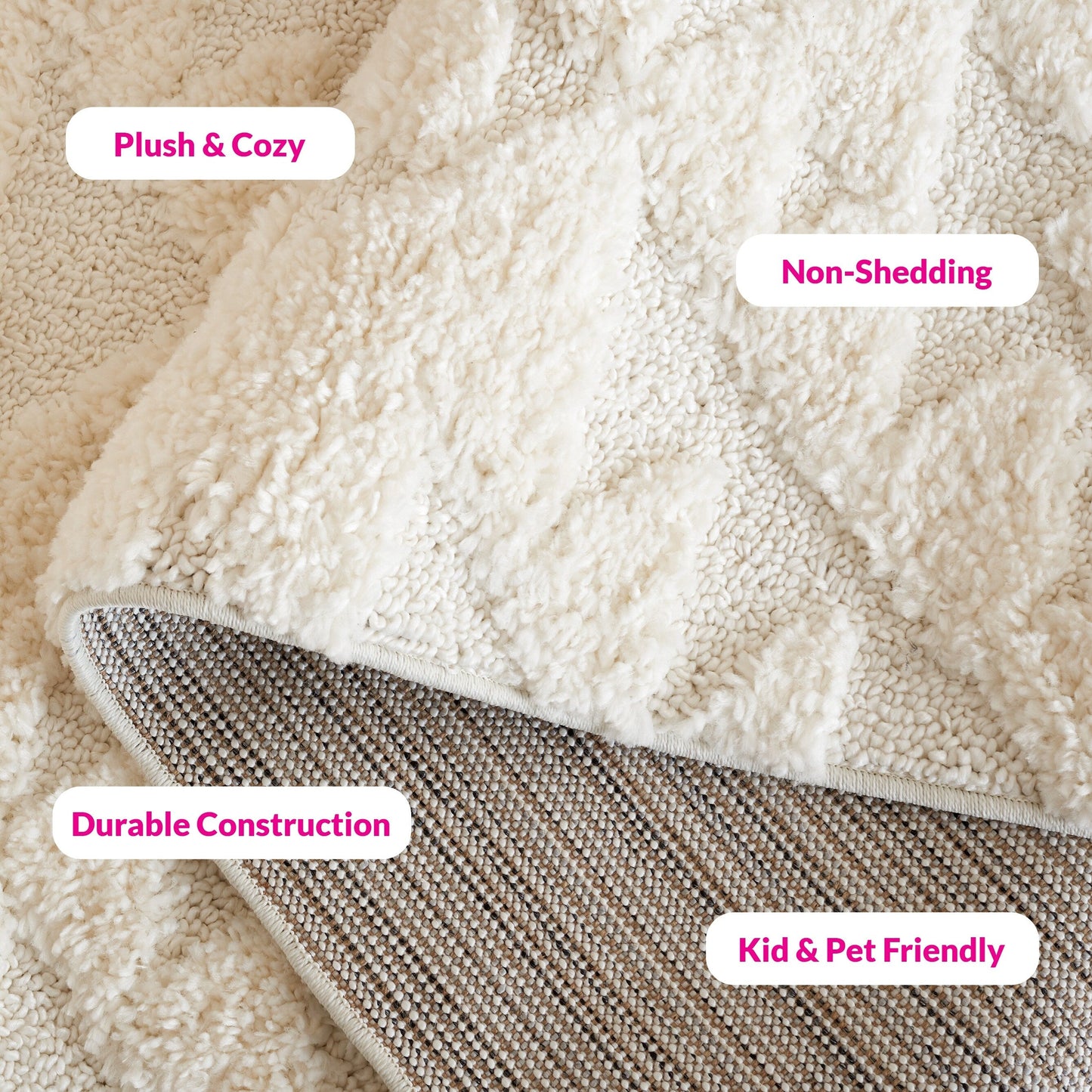 Tapis marocain à poils longs SAFAVIEH Delores, 5 cm d'épaisseur