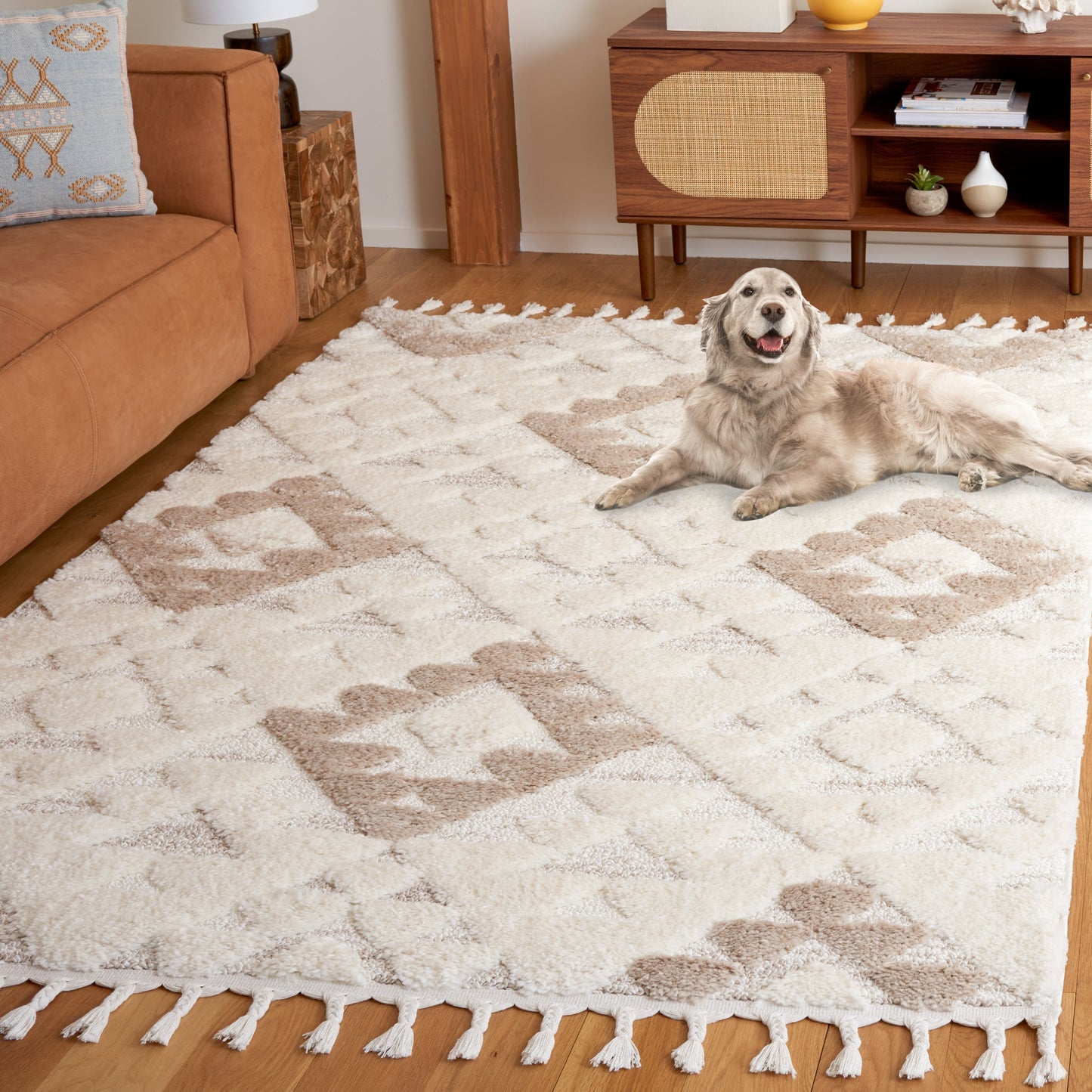 Tapis marocain à poils longs SAFAVIEH Delores, 5 cm d'épaisseur