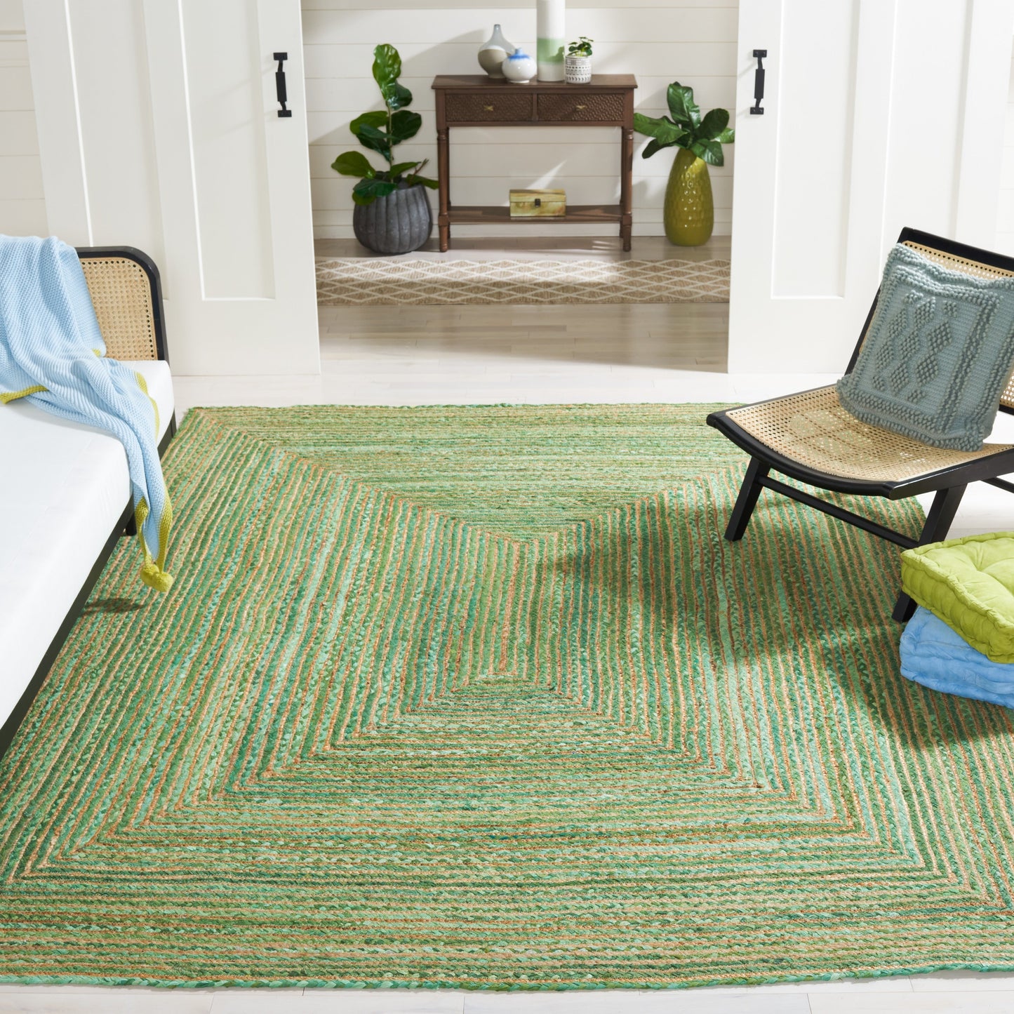 SAFAVIEH, Tapis côtier en jute bohème fait main Cape Cod Rietie