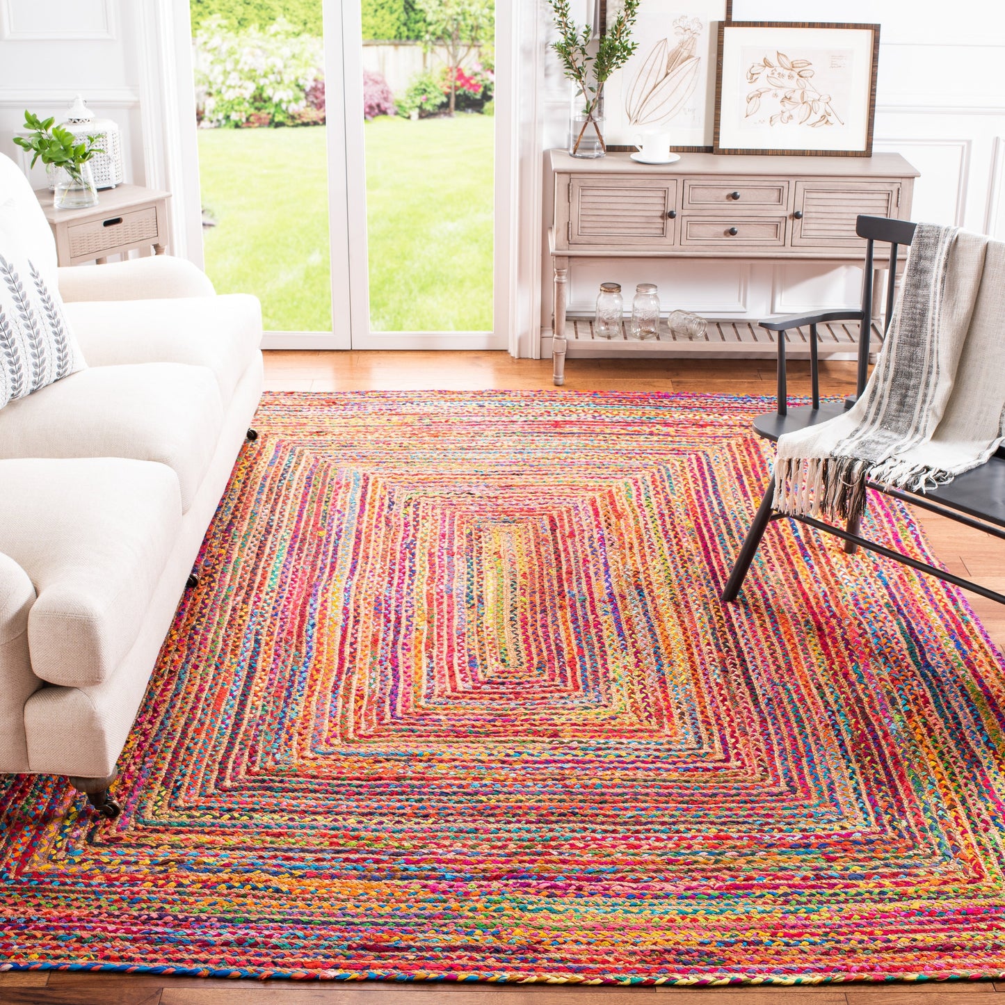 SAFAVIEH, Tapis côtier en jute bohème fait main Cape Cod Rietie