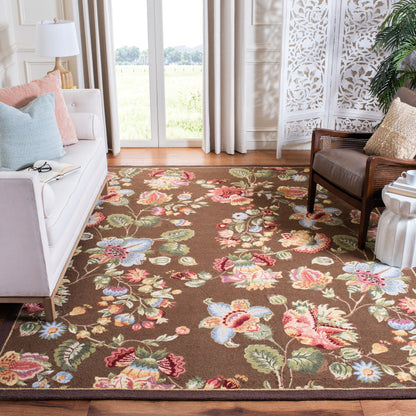 SAFAVIEH, tapis Chelsea Jurendine en laine florale fait main, style campagne française