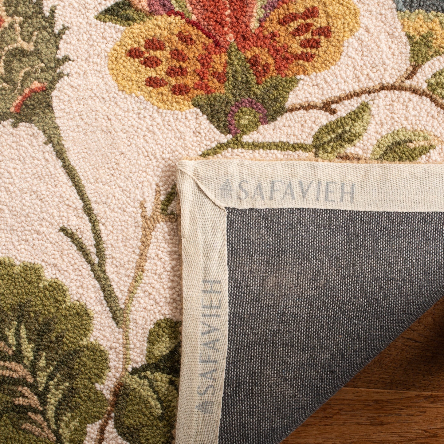 SAFAVIEH, tapis Chelsea Jurendine en laine florale fait main, style campagne française