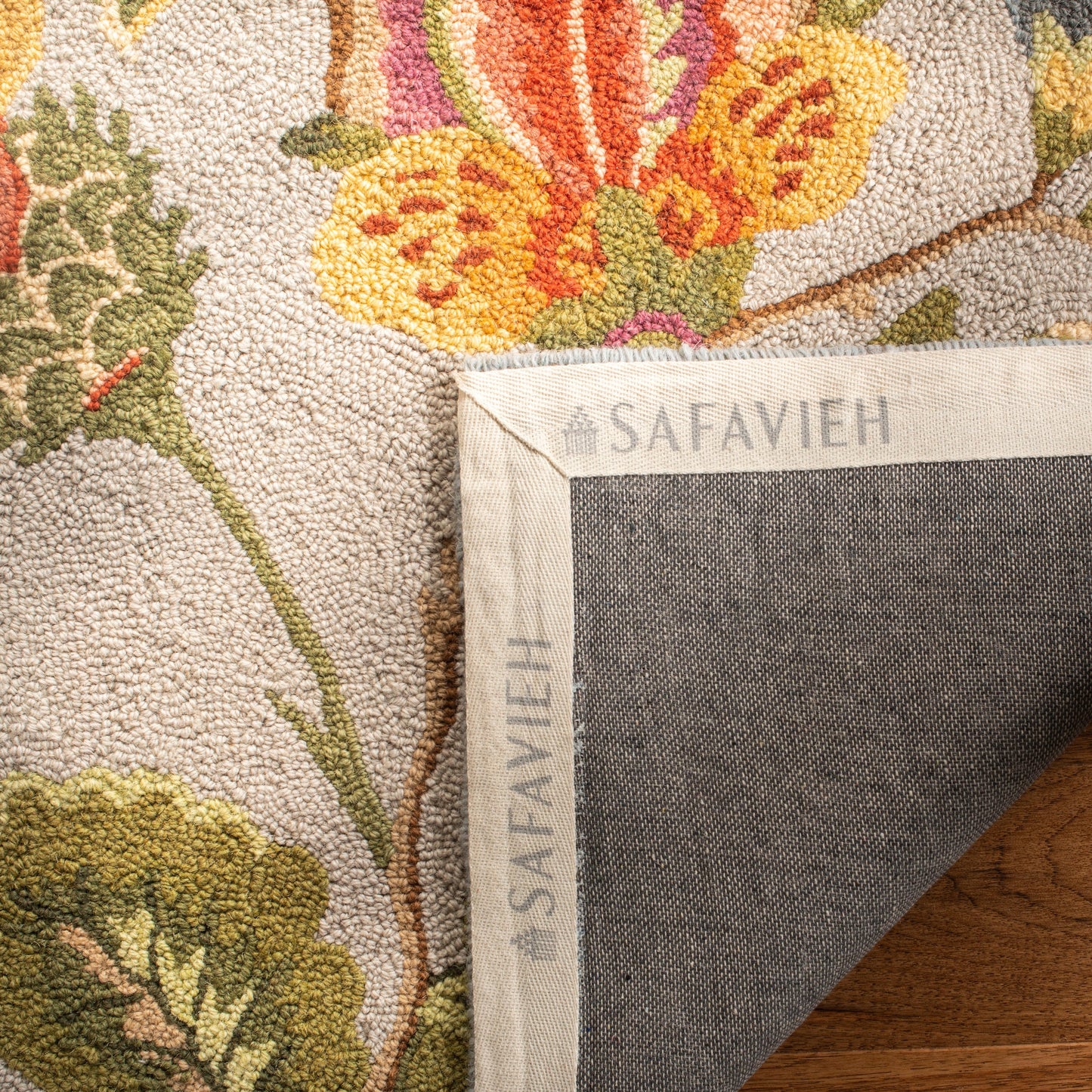 SAFAVIEH, tapis Chelsea Jurendine en laine florale fait main, style campagne française