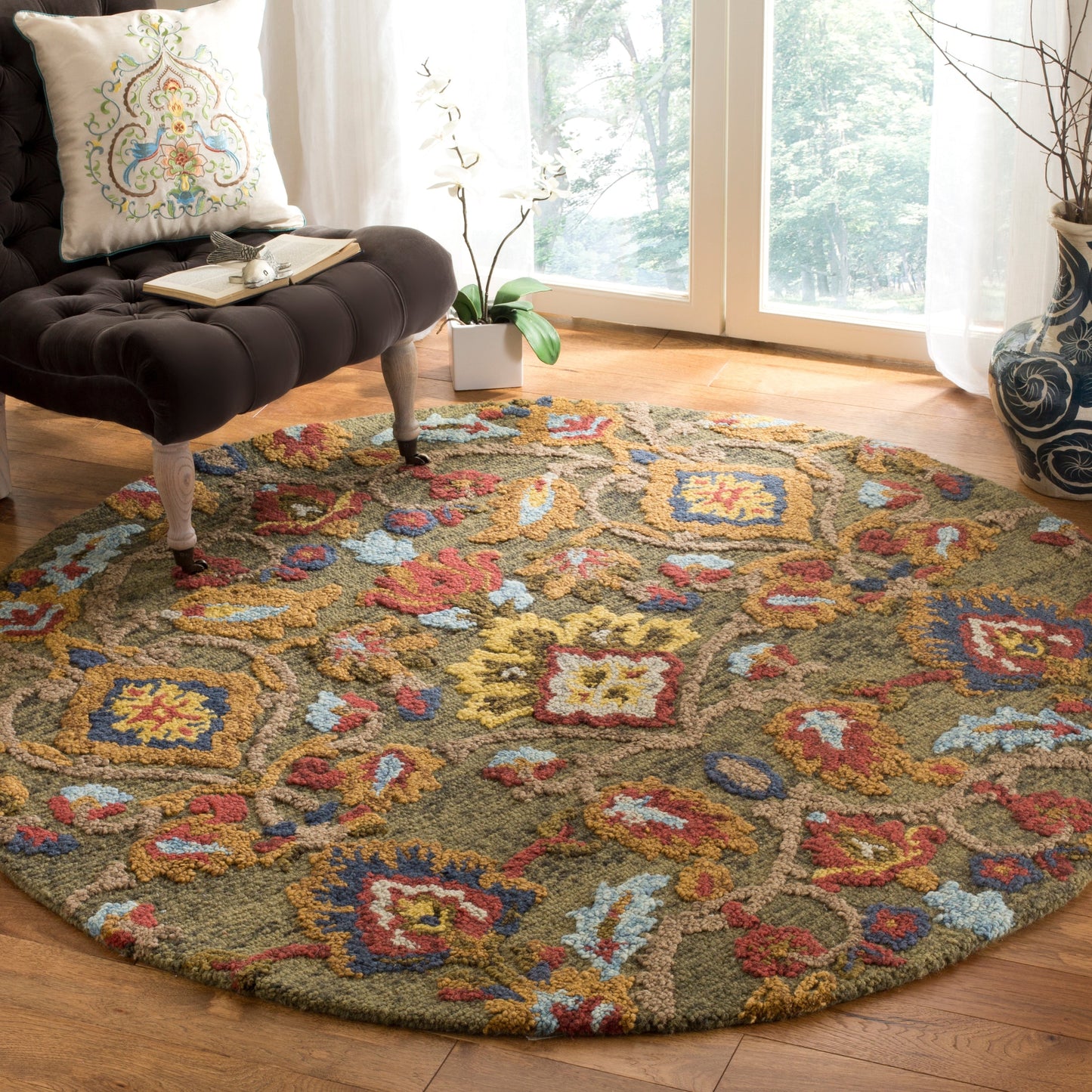 SAFAVIEH, tapis en laine fait main Marietje Blossom French Country