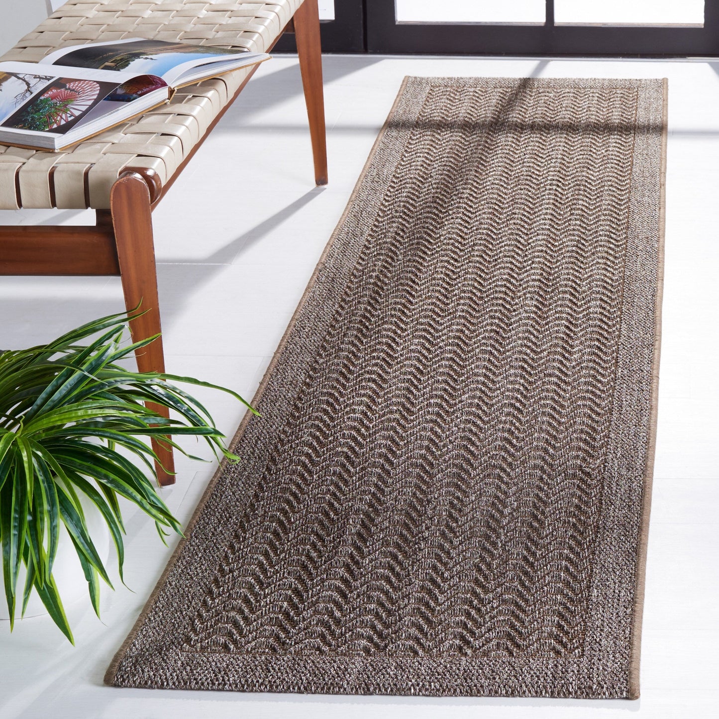 SAFAVIEH, Tapis en sisal moderne nacré Palm Beach